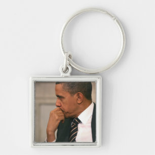 President Barack Obama meets with President Keychain