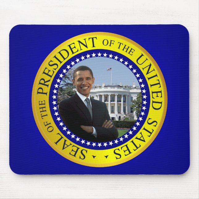 President Barack Obama Mousepad - Blue (Front)