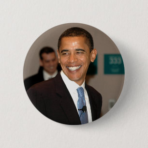 President Barack Obama Smiles 2 Inch Round Button