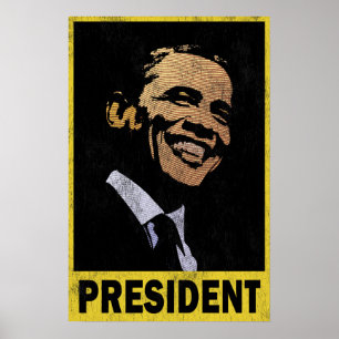 President Barack Obama Vintage Poster