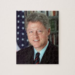 President Bill Clinton Official Portrait 8 x 10 Jigsaw Puzzle