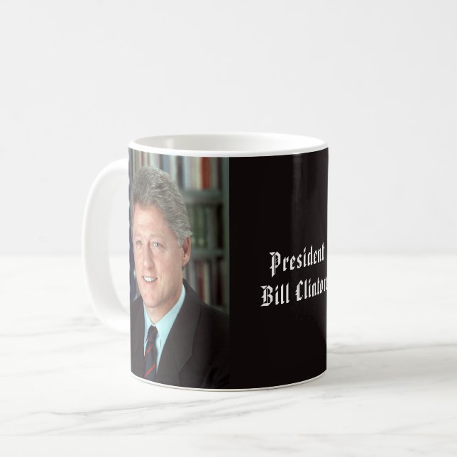 President Bill Clinton Official Portrait Coffee Mug (Front Left)
