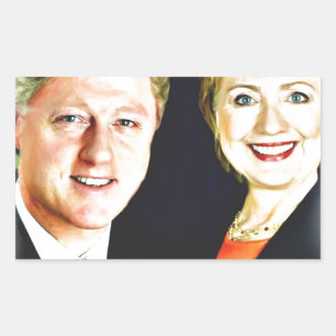 President Bill Clinton & President Hillary Clinton Sticker