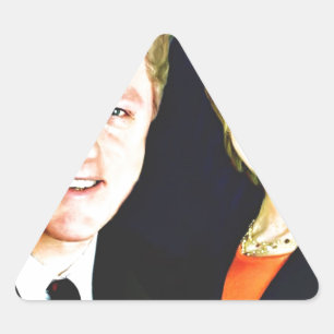 President Bill Clinton & President Hillary Clinton Triangle Sticker