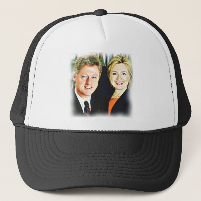 President Bill Clinton & President Hillary Clinton Trucker Hat (Front)