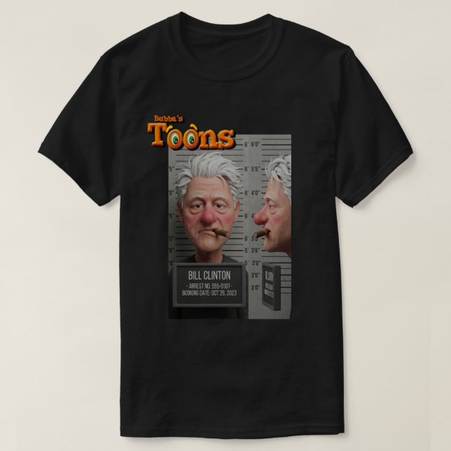 PRESIDENT BILL CLINTON T-Shirt (Design Front)