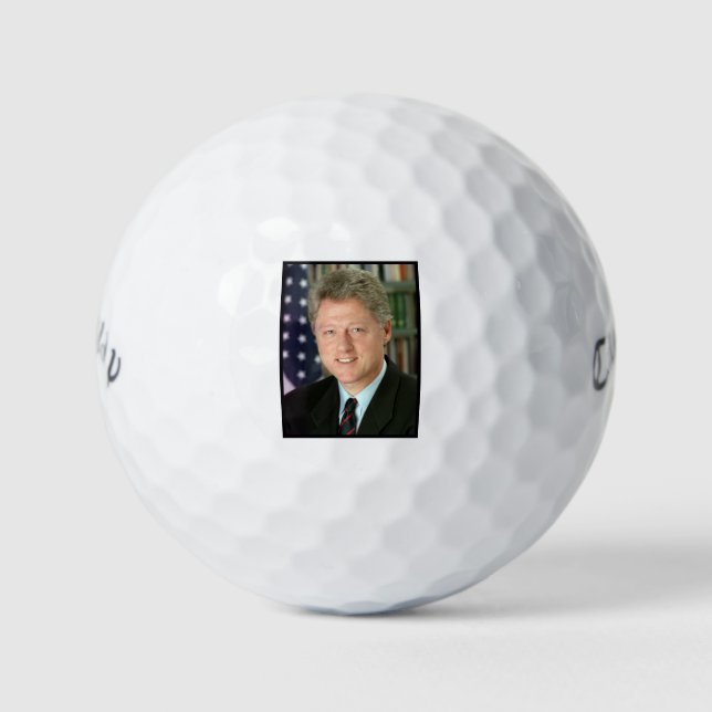 President Bill Clinton White House Photo Golf Balls (Front)