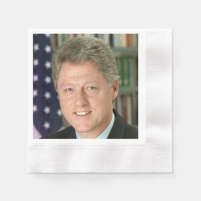 President Bill Clinton White House Photo Napkin (Front)