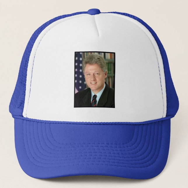 President Bill Clinton White House Photo Trucker Hat (Front)