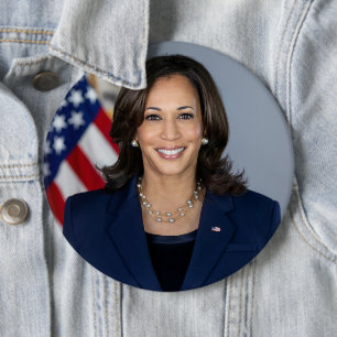 President Candidate Kamala Harris US 2024 6 Inch Round Button