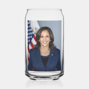 President Candidate Kamala Harris US 2024 Can Glass