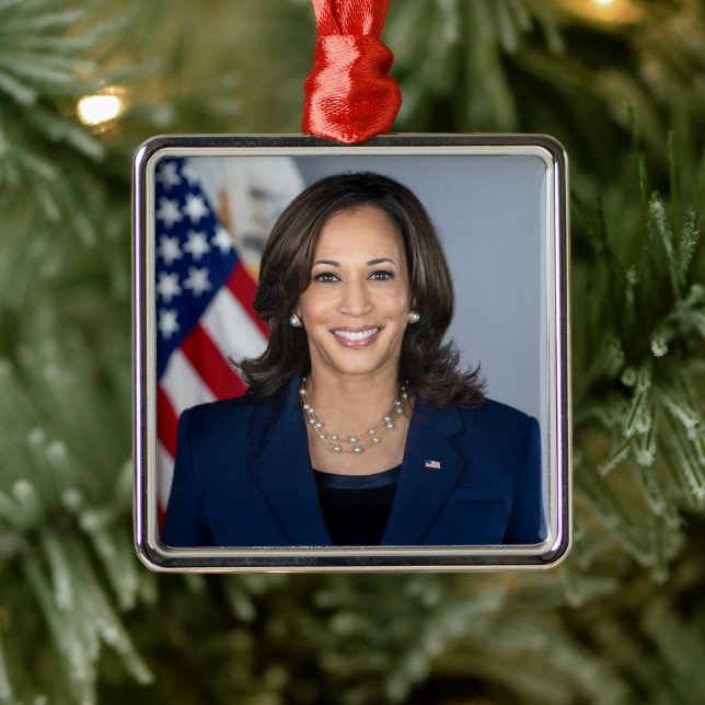 President Candidate Kamala Harris US 2024 Metal Ornament (Tree)
