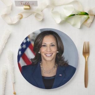 President Candidate Kamala Harris US 2024 Paper Plate