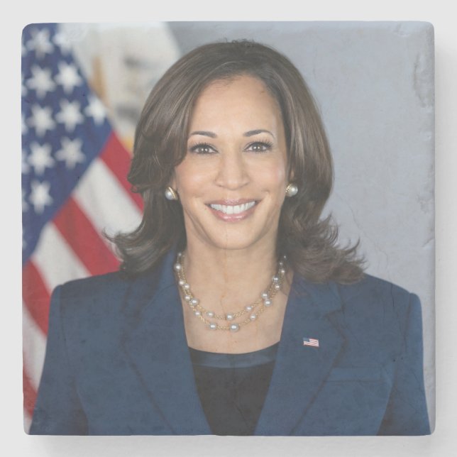 President Candidate Kamala Harris US 2024 Stone Coaster (Front)
