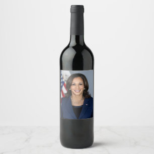 President Candidate Kamala Harris US 2024 Wine Label