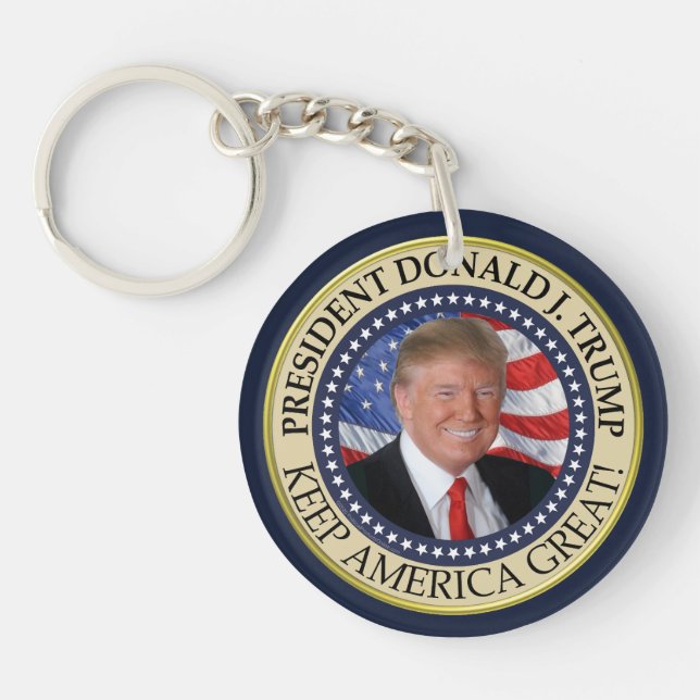 President Donald Trump 2020 Keep America Great Keychain (Front)