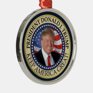 President Donald Trump 2020 Keep America Great Metal Ornament