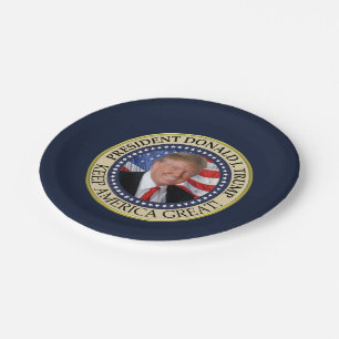 President Donald Trump 2020 Keep America Great Paper Plate