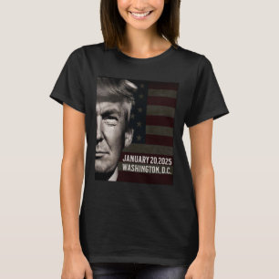President Donald Trump 2025 Inauguration Date Comm T-Shirt