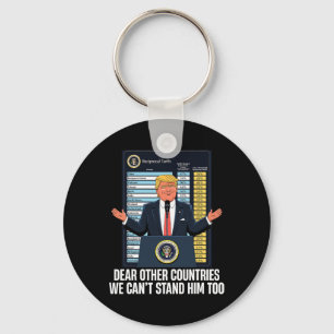 President Donald Trump 2025 Tariff We Can't Stand Keychain