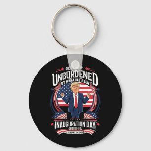 President Donald Trump 2025 Unburdened By What Has Keychain