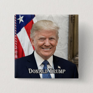 President Donald Trump 2 Inch Square Button