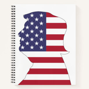 PRESIDENT DONALD TRUMP AMERICAN FLAG NOTEBOOK