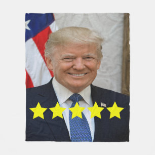 President Donald Trump Approval Rating Fleece Blanket