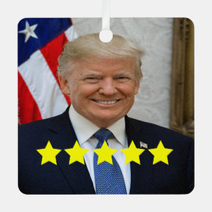 President Donald Trump Approval Rating Metal Ornament