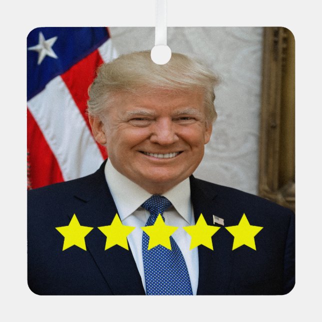 President Donald Trump Approval Rating Metal Ornament (Front)