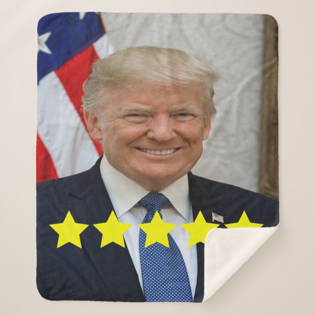 President Donald Trump Approval Rating Sherpa Blanket (Front)