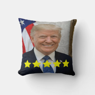 President Donald Trump Approval Rating Throw Pillow