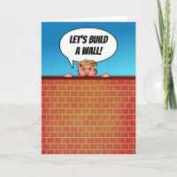 President Donald Trump Build a Wall Funny Cartoon