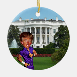 president donald trump ceramic ornament