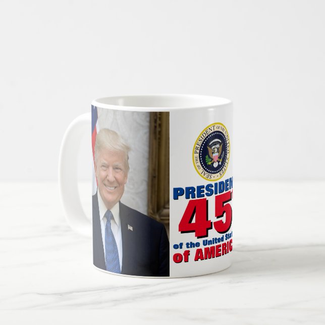 President Donald Trump Coffee Mug (Front Left)