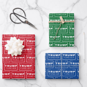 President Donald Trump Forever Christmas Wrapping Paper Sheet