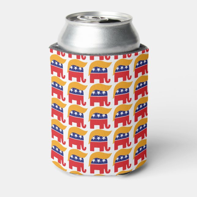 President Donald Trump - GOP Elephant Hair Can Cooler (Can Back)