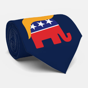 President Donald Trump GOP Elephant Hair Tie