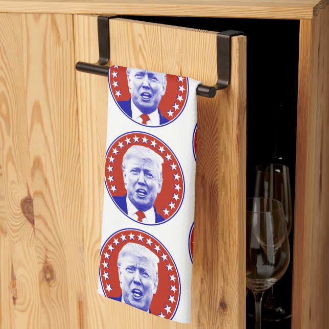 President Donald Trump in Red Kitchen Towel (Thirds Fold)
