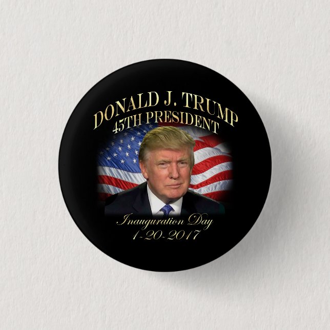 President Donald Trump Inauguration Commemorative 1 Inch Round Button (Front)