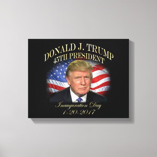 President Donald Trump Inauguration Commemorative Canvas Print (Front)