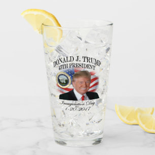 President Donald Trump Inauguration Commemorative Glass