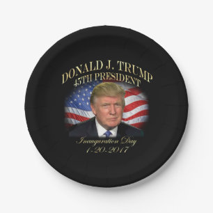 President Donald Trump Inauguration Commemorative Paper Plate