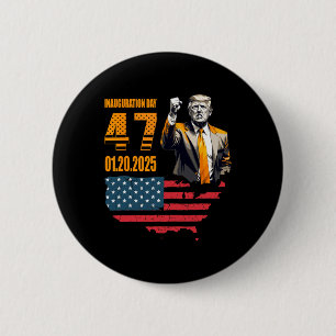 President Donald Trump Inauguration Day 2025 1 2 Inch Round Button