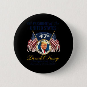 President Donald Trump Inauguration Day 2025 1 2 Inch Round Button