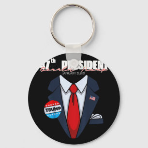 President Donald Trump Inauguration Day 2025 47th Keychain