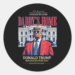 President Donald Trump Inauguration Day 2025  Classic Round Sticker