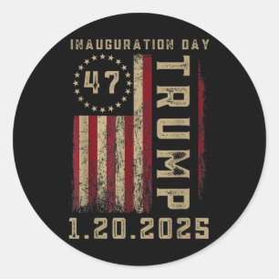 President Donald Trump Inauguration Day 2025 Classic Round Sticker