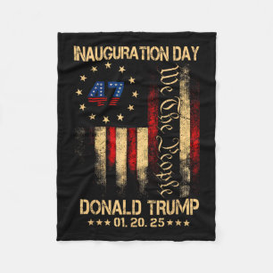 President Donald Trump Inauguration Day 2025 Fleece Blanket