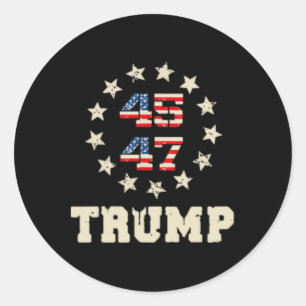 President Donald Trump Inauguration Day 2025 Front Classic Round Sticker
